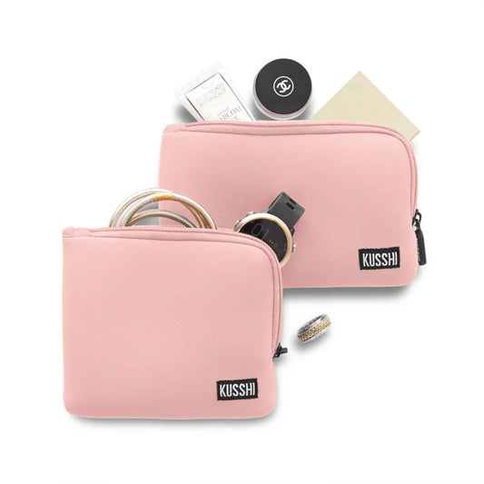 Kusshi On-the-Go Pouch Set-Blush Pink