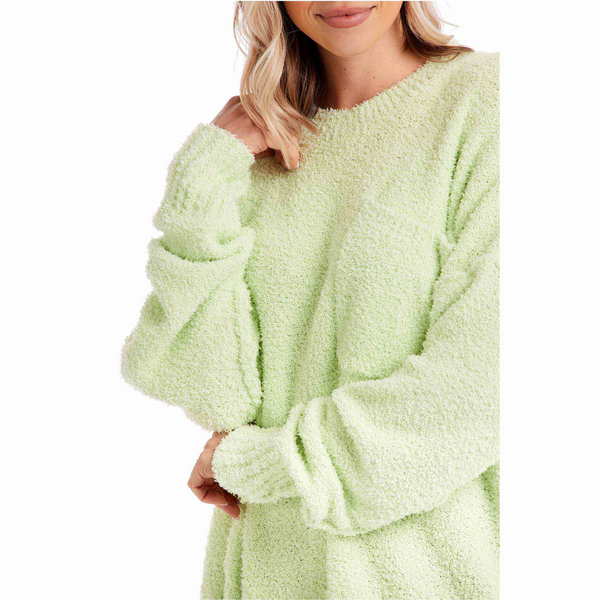 MUD PIE ROME CHENILLE SWEATER-LIME