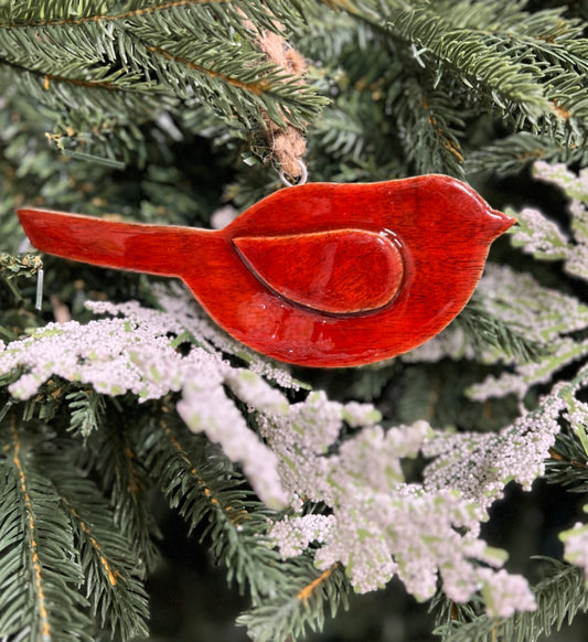 WHD Red Wooden Cardinal 6in