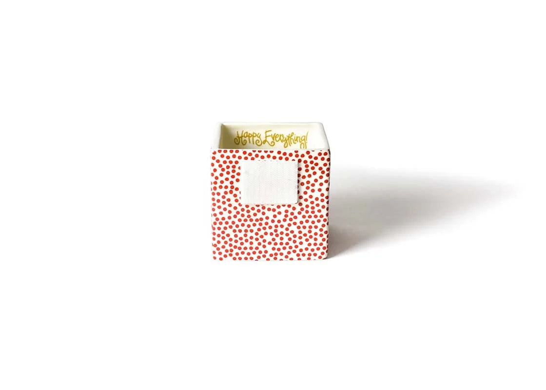 HAPPY EVERYTHING! RED SMALL DOT MINI NESTING CUBE SMALL
