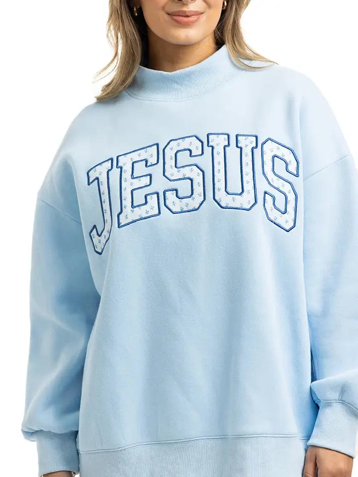 Katydid Jesus Mockneck Sweatshirt Women