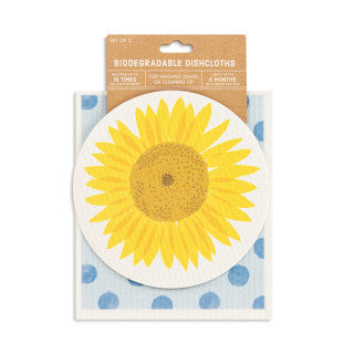 Demdaco Sunflower BioDishCloths Clean House