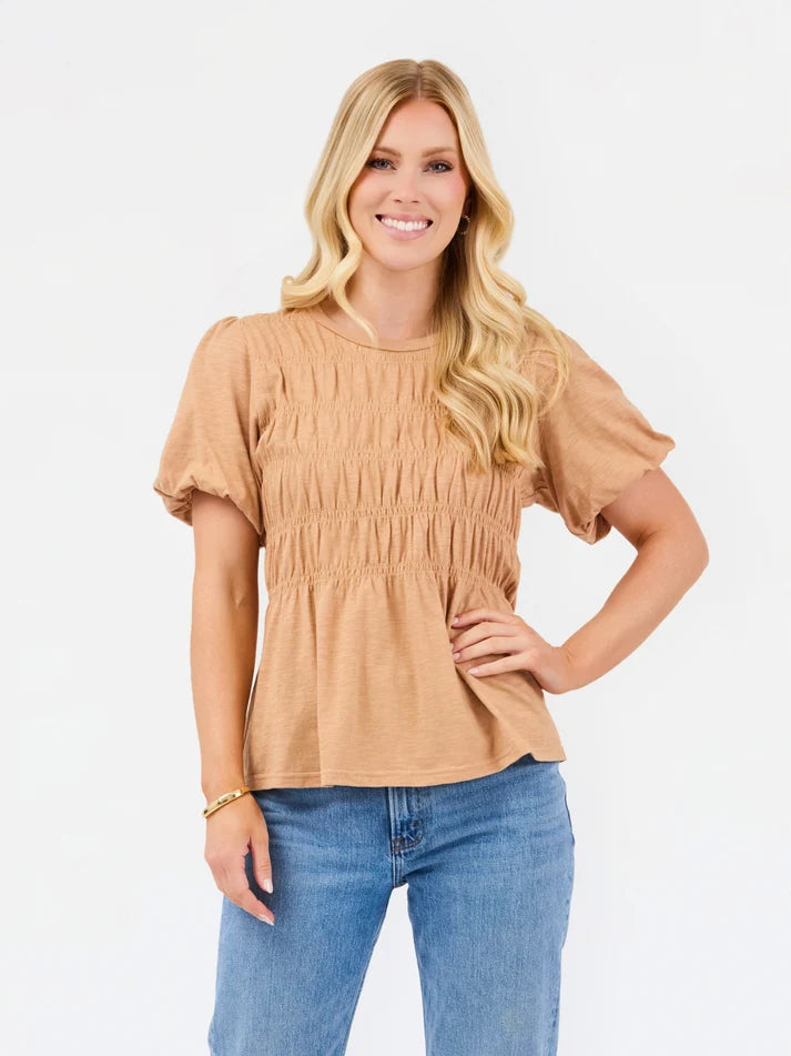 Mary Square Hope Top | Tan