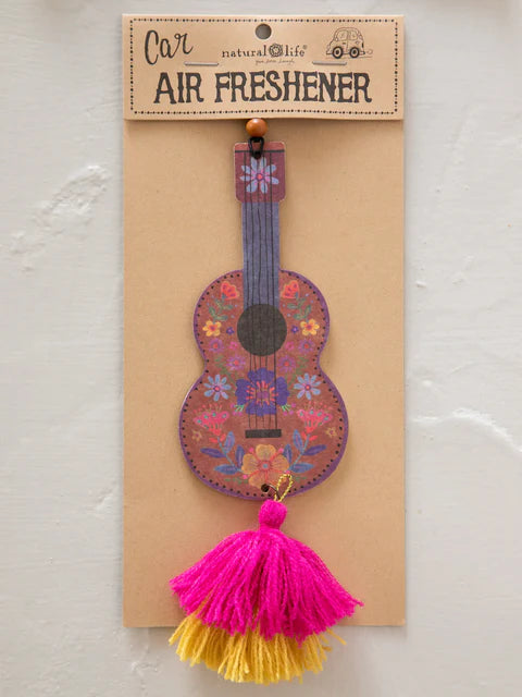 Natural Life Car Air Freshener-Guitar