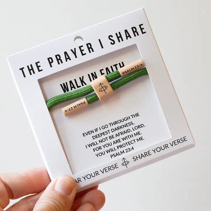 THE PRAYER I SHARE Walk in Faith Prayer Cord Bracelet | Christian Athletes