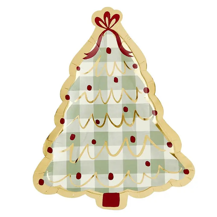 Santa Barbara Design Studio Die-Cut Tree Paper Plate