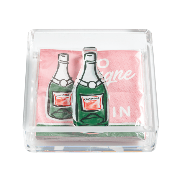 MUD PIE CHAMPAGNE NAPKIN HOLDER AND WEIGHT SET