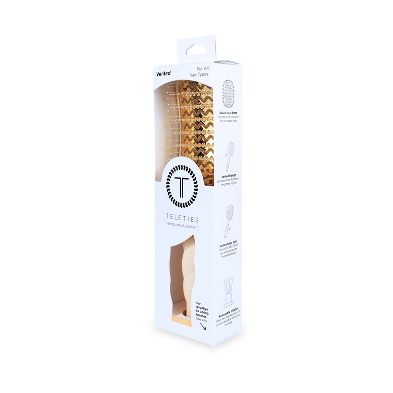 Teleties Vented Hair Brush | Tan
