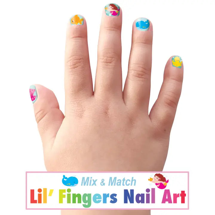 Girl Nation Cutie Stick-On Earring and Nail Sticker Gift Set- Mermaids