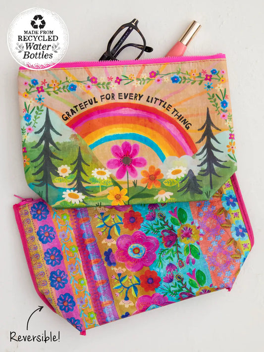 Natural Life Recycled Zipper Pouch - Grateful