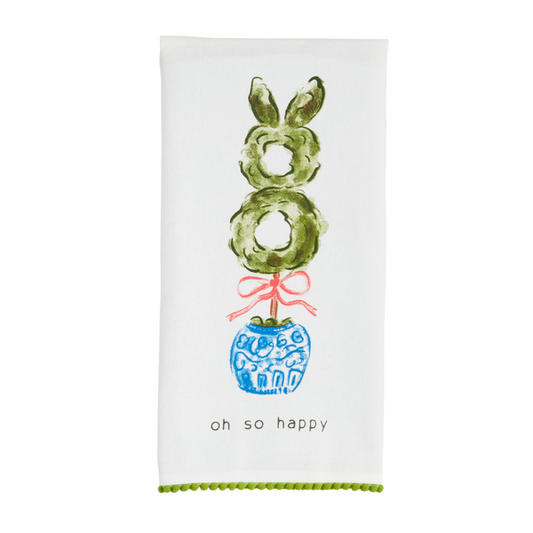 MUD PIE OH SO HAPPY TOPIARY TOWEL