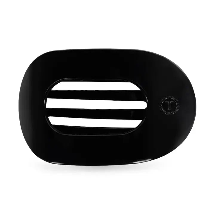 Teleties Jet Black | Tiny | Flat Round Clip