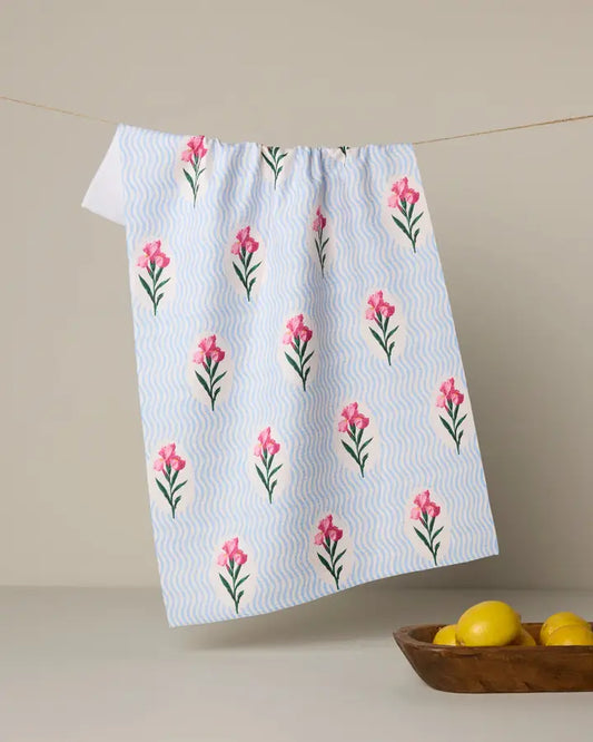 Geometry Spatial Bloom Tea Towel