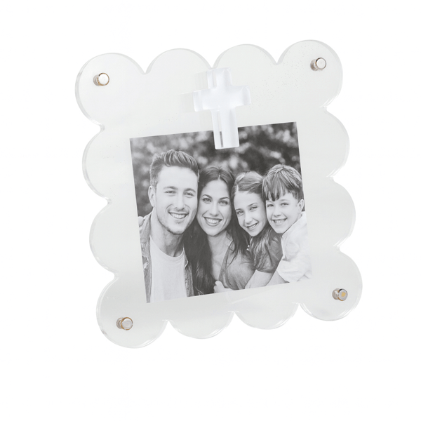 MUD PIE CLEAR ACRYLIC CROSS FRAME