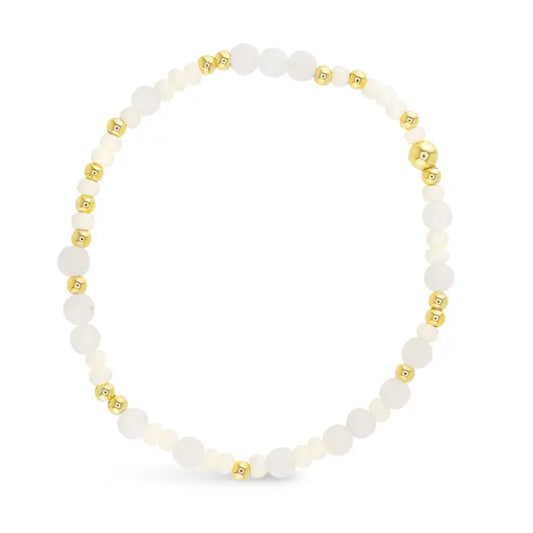 Amanda Blu Stackable Gold Multi-Colored Stretch Bracelets-White