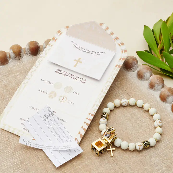 Jilzarah Ivory Palm Prayer Bracelet