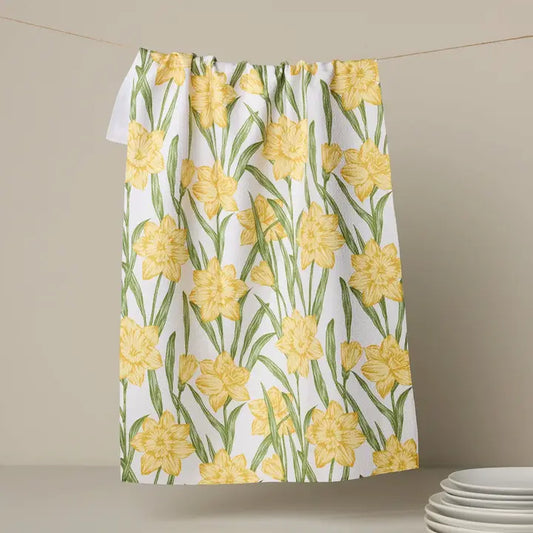 Geometry Daffodil Darling Tea Towel