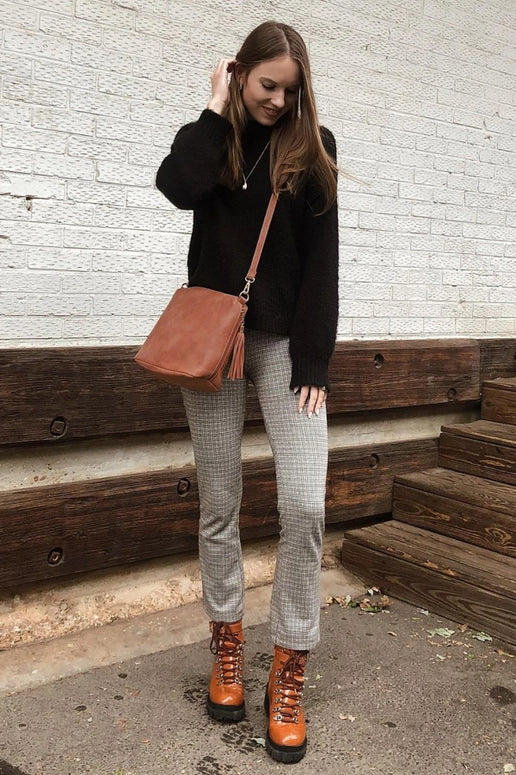 Jen & Co. Dylan Crossbody w/ 2 Side Tassel Zippers-Brown