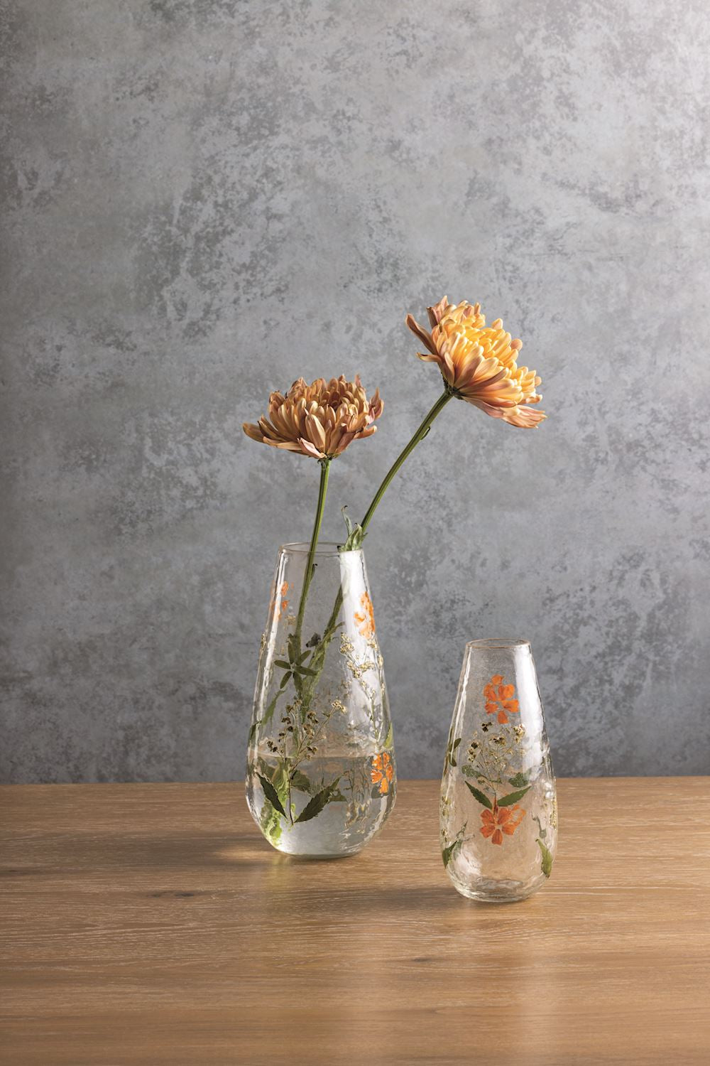 MUD PIE LG FALL PRESSED FLOWER VASE