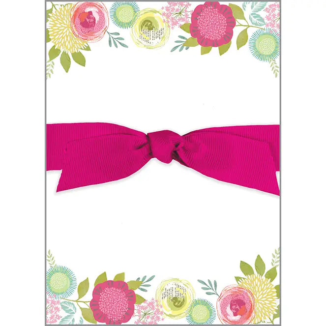 GINA B DESIGNS Chunky Bow Notepad - Blossoms & Blooms