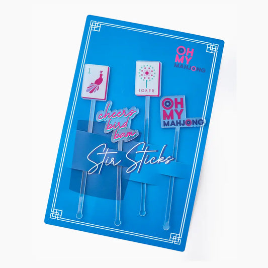 Oh My Mahjong Cocktail Stir Sticks- 4 Pack