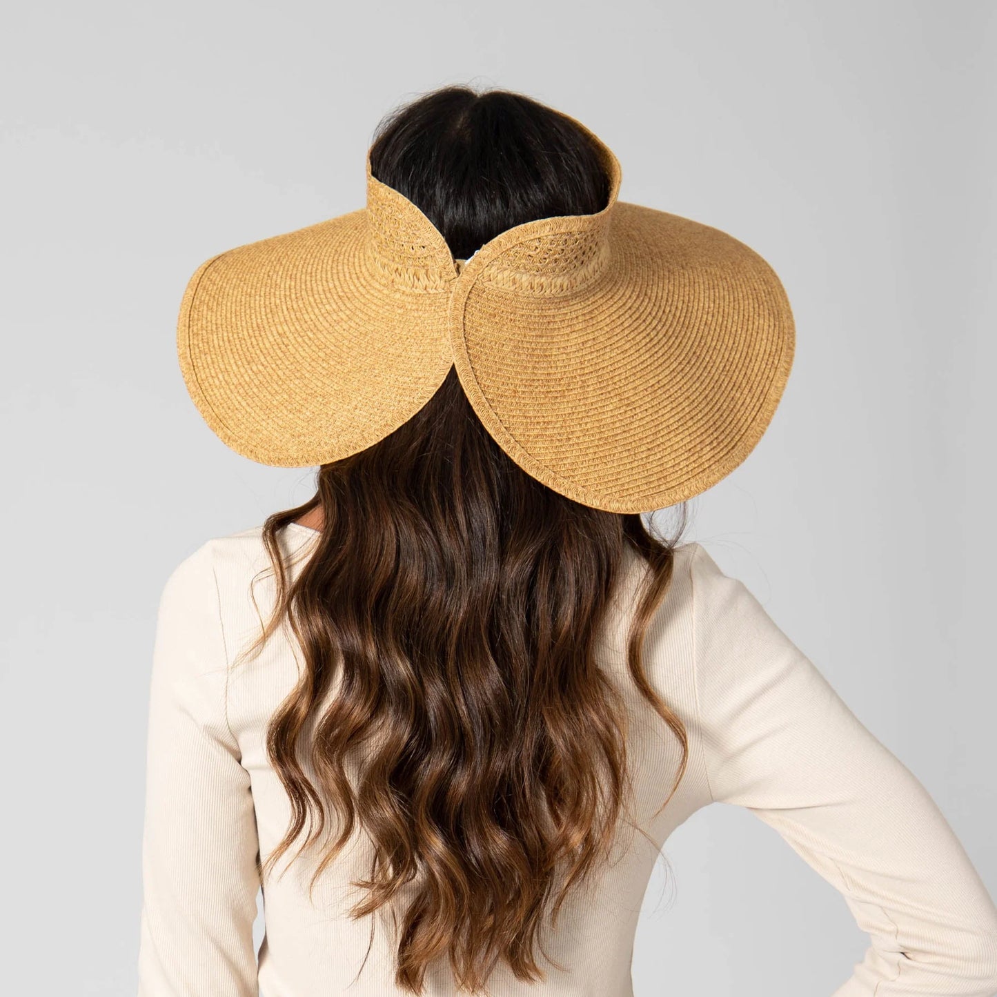 San Diego Hat Everyday Full Coverage - Wide Brim Roll Up Visor-Toast