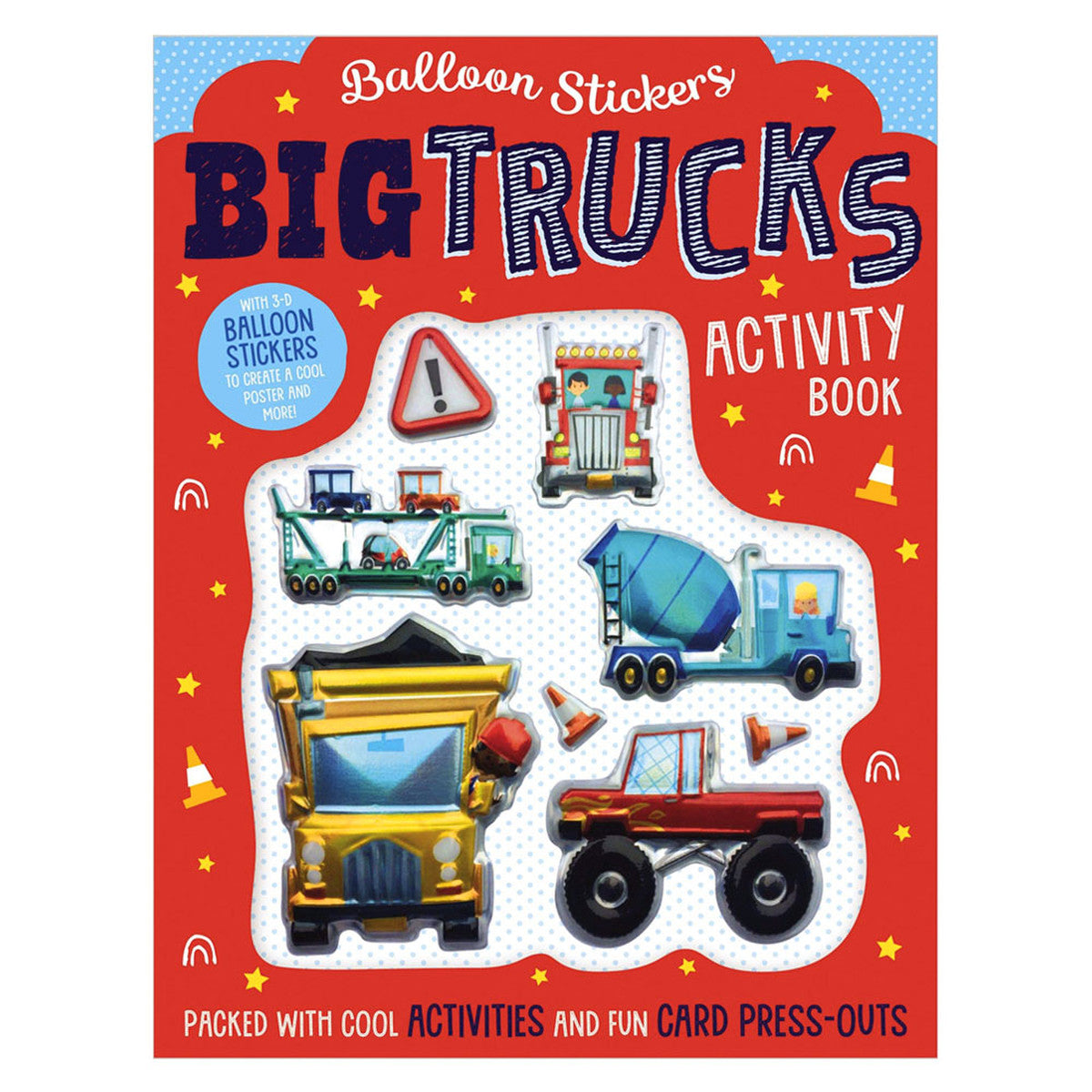 Balloon Stickers Big Trucks Activity Book