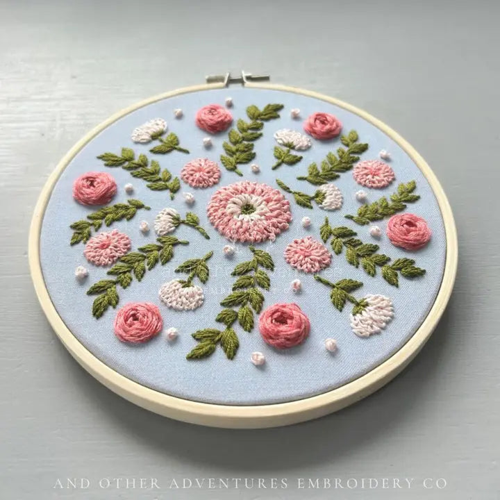 And Other Adventures Embroidery Co Hand Embroidery Kit - Fleur in Rosette