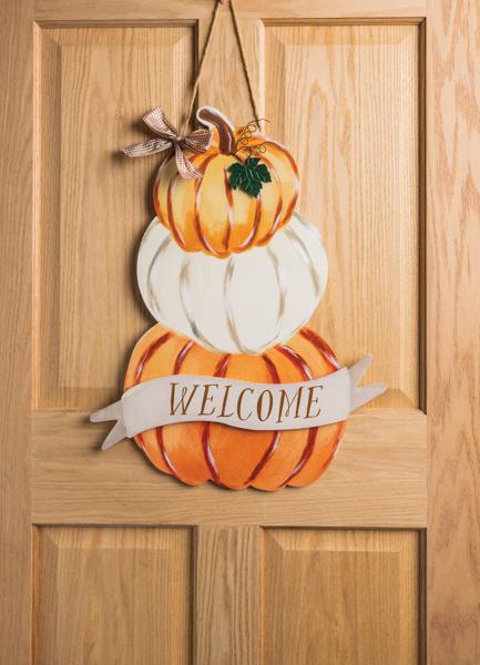 MUD PIE PUMPKIN STACK DOOR HANGER