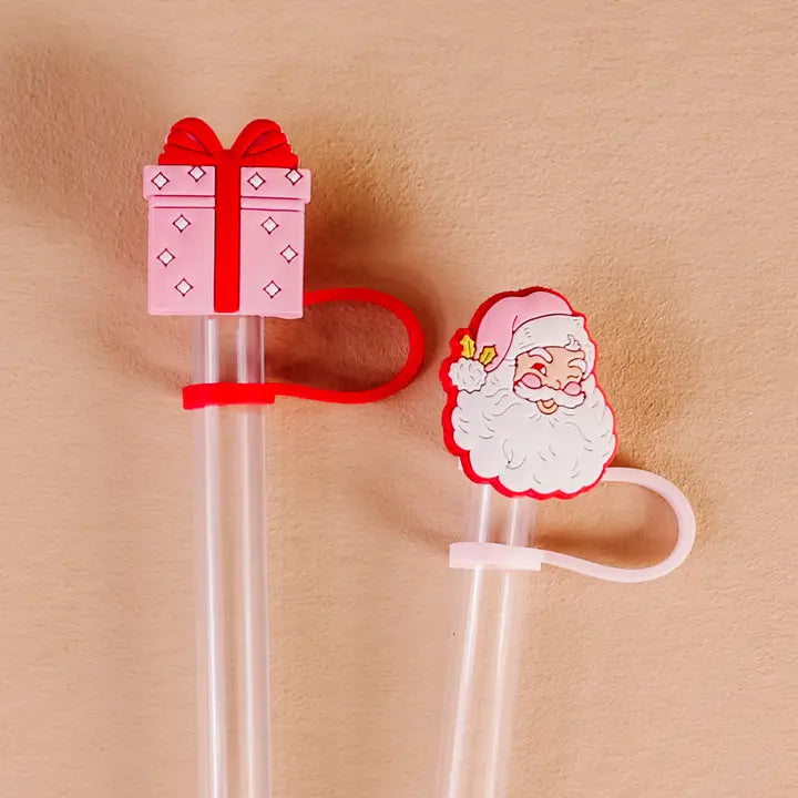 The Darling Effect Straw Topper Set-Jolly Santa