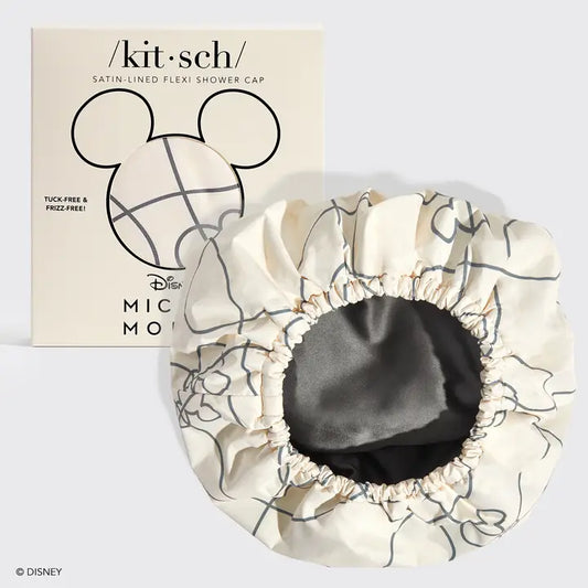 Kitsch Mickey & Minnie X Kitsch Satin Lined Flexi Shower Cap