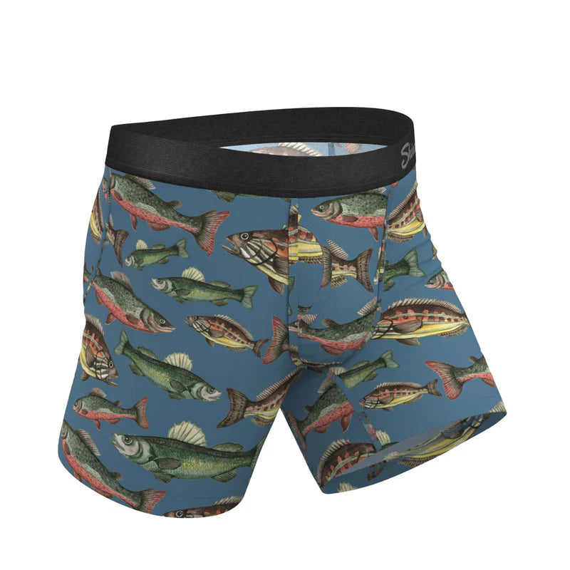 Shinesty The Catch of the Day | Fish Print Ball Hammock® Pouch Underwear With Fly