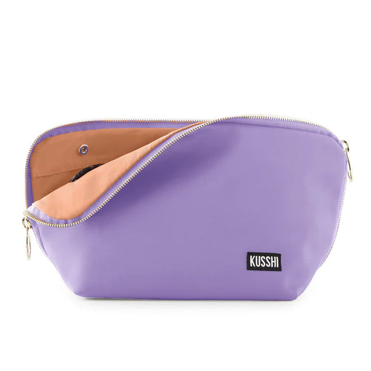 Kusshi Spring Bloom Signature-Lavender Fabric with Rosebud Interior