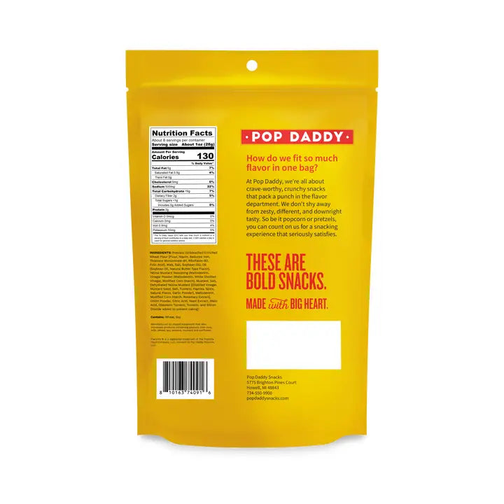 Pop Daddy Snacks Seasoned Pretzels - 7.5oz - French's Mustard