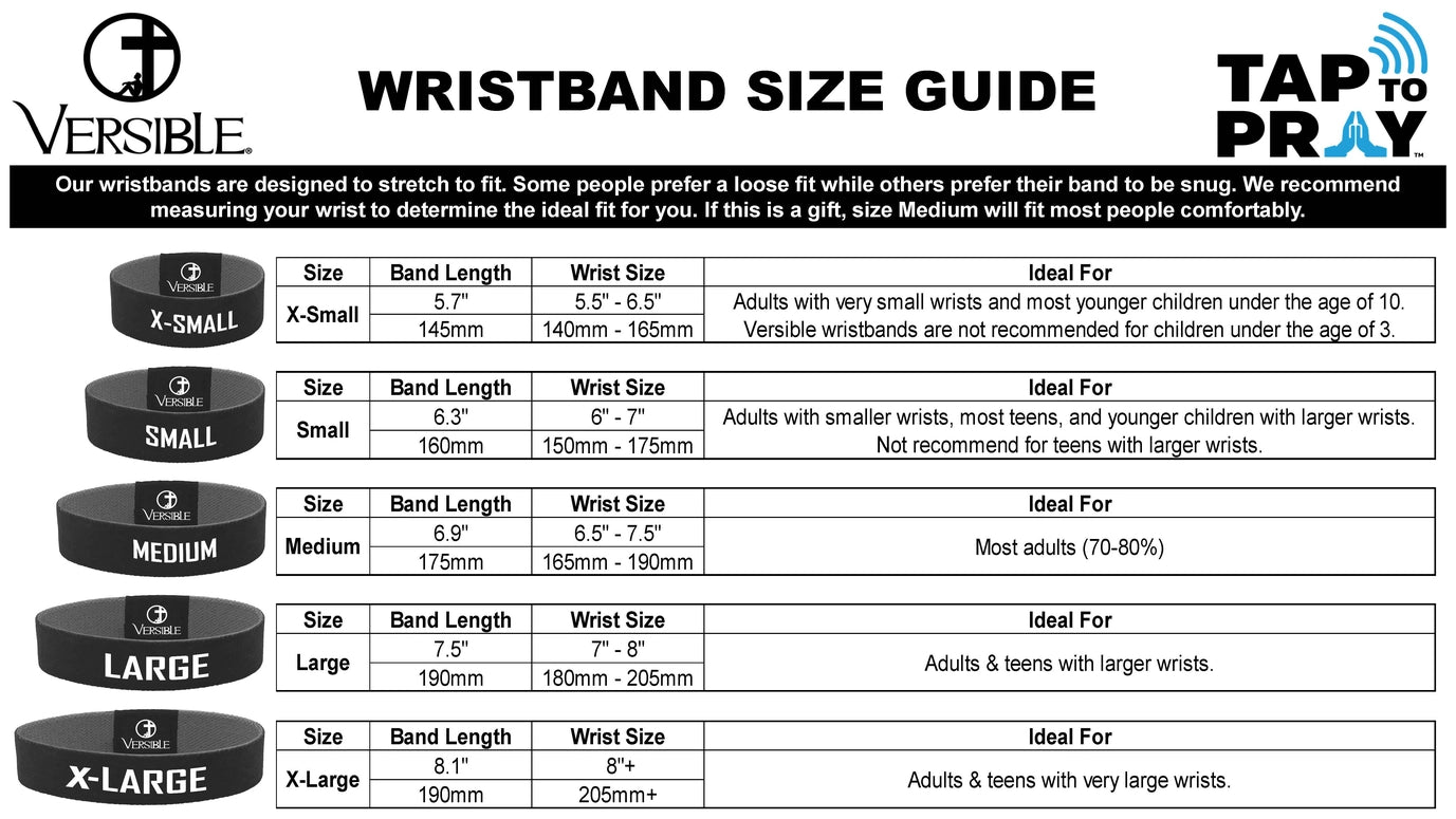 Versible Tap To Pray™ Wristbands - Jesus Is Lord