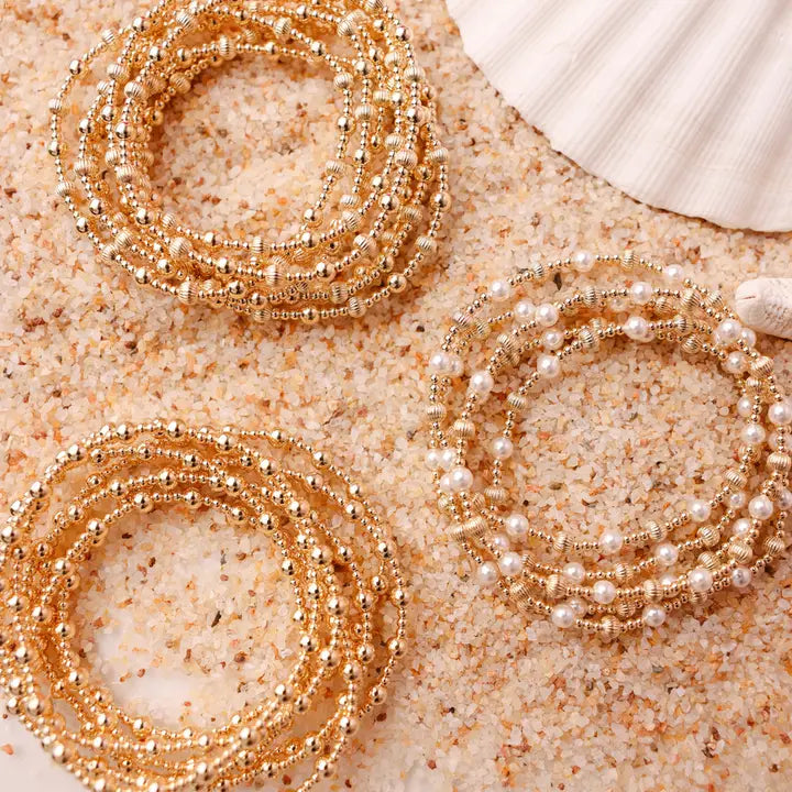Beaded Blondes Palmer Bracelet in Gold