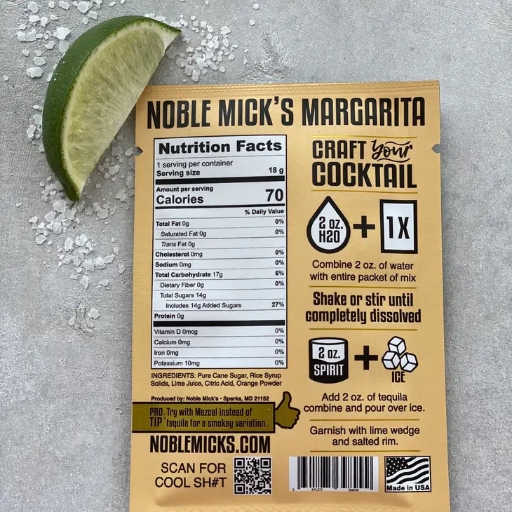 Noble Mick's Margarita Single Serve Craft Cocktail