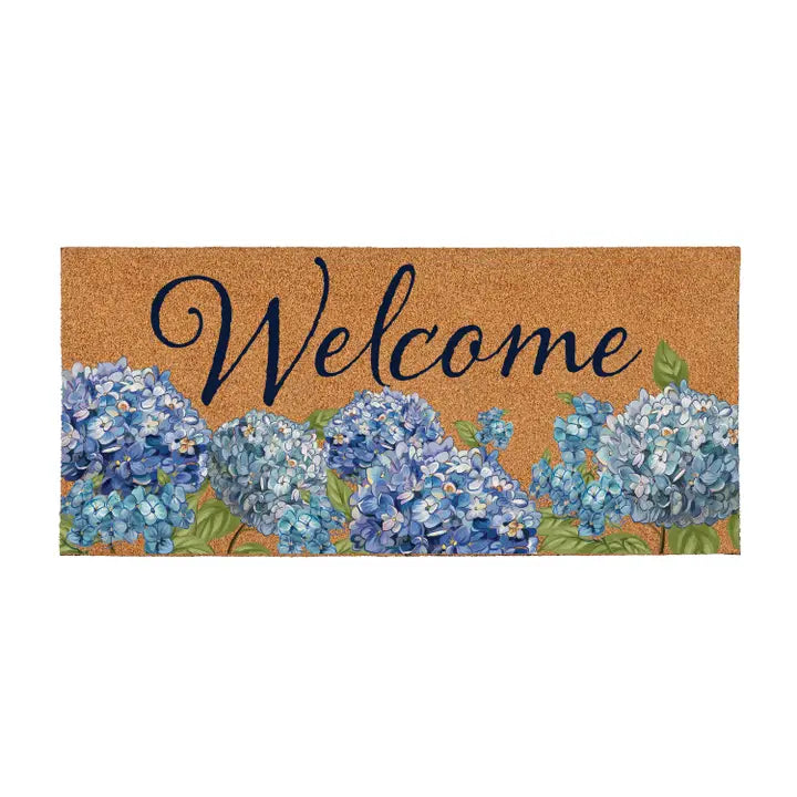 Evergreen Enterprises Hydrangea Haven, Flocked Coir Sassafras Switch Mat 22"x10"