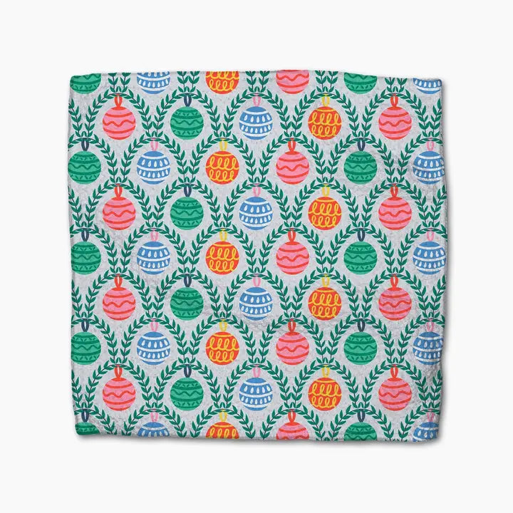 Geometry Christmas Ornaments Dishcloth Set