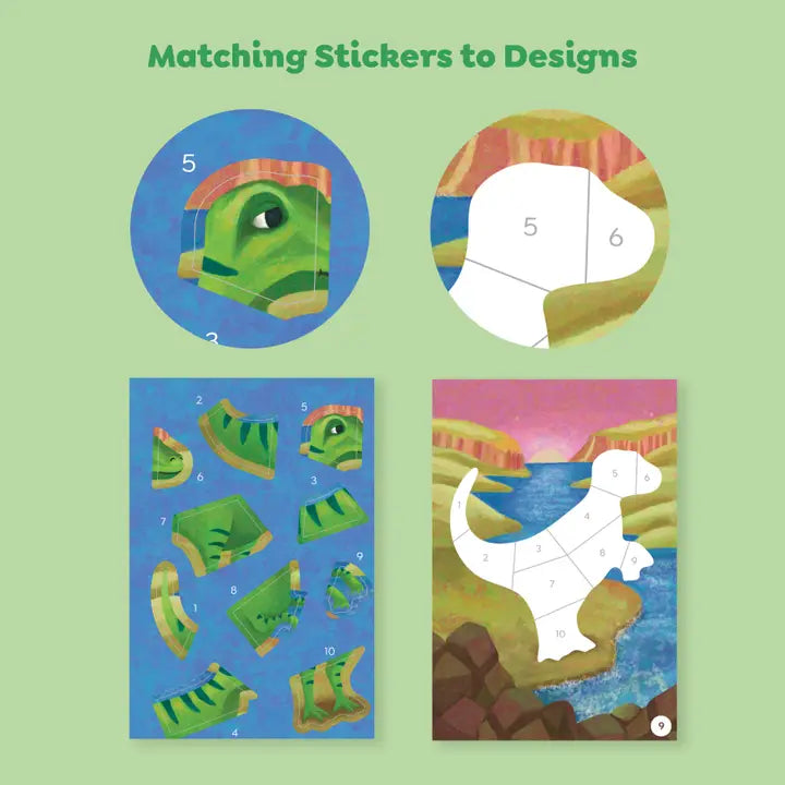 Tiger Tribe Sticker By Numbers - Dinosaurs