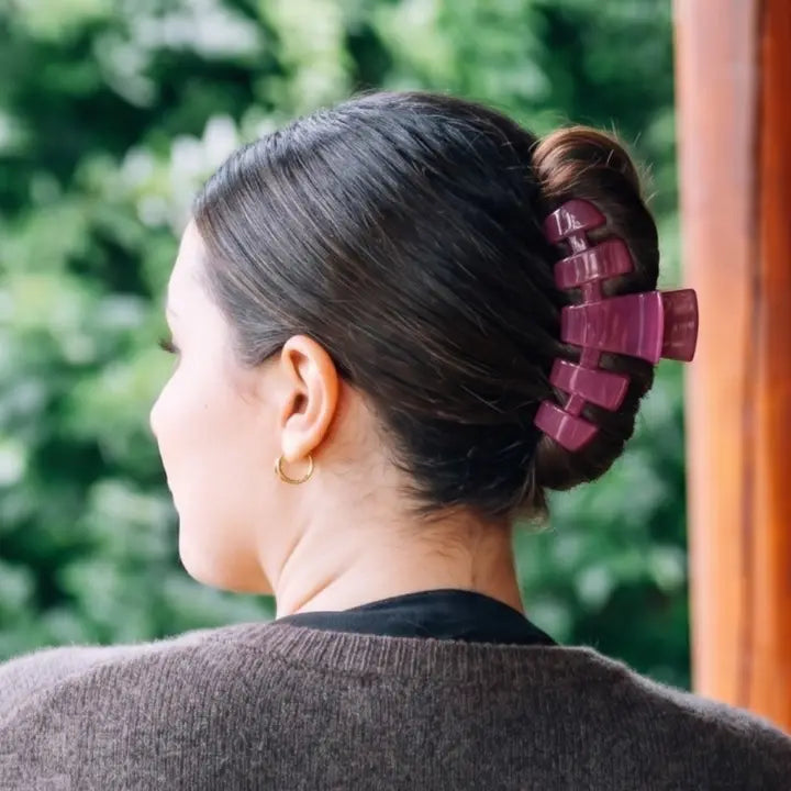 Teleties Classic Mulberry Large Claw Clip
