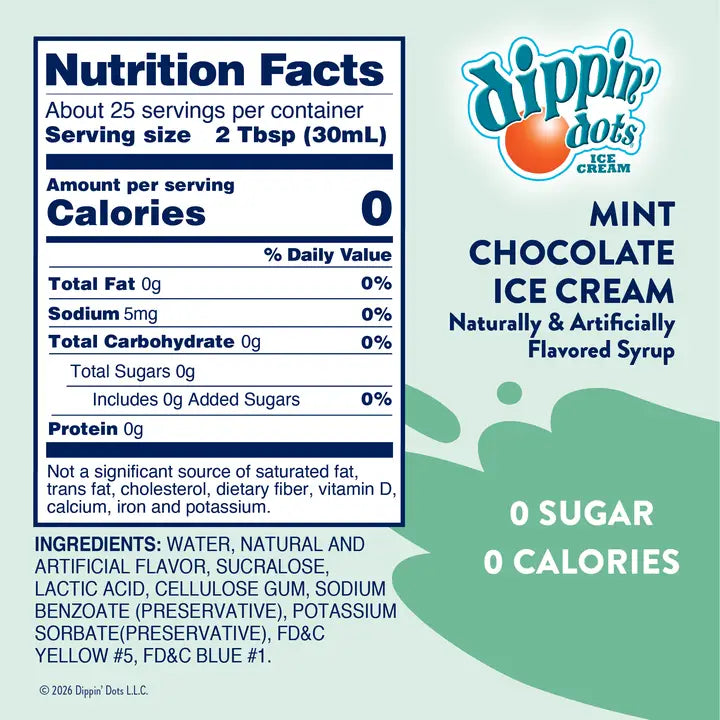 Jordan's Skinny Mixes Dippin' Dots® Mint Chocolate Ice Cream Syrup