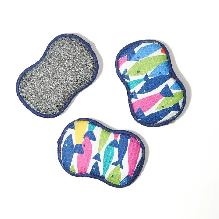 Once Again Home Co. Re:Usable Sponges (Set of 3) - Kn Fish