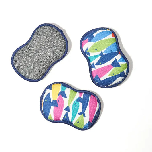 Once Again Home Co. Re:Usable Sponges (Set of 3) - Kn Fish