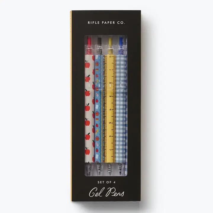 Rifle Paper Co. Schoolhouse Gel Pen Set of 4