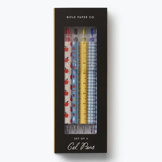 Rifle Paper Co. Schoolhouse Gel Pen Set of 4