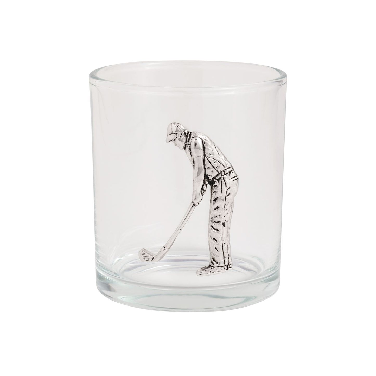 MUD PIE GOLFER GOLF DOUBLE OLD FASHIONED GLASS