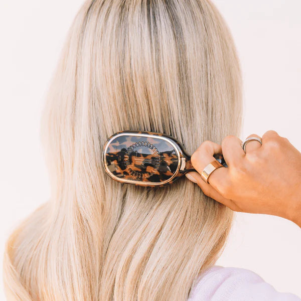 Teleties Mini Detangler Hair Brush for Medium Hair - Tortoise