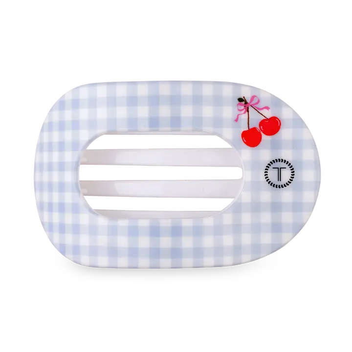 Teleties Flat Round Hair Clip | Small | Basket of Cherries