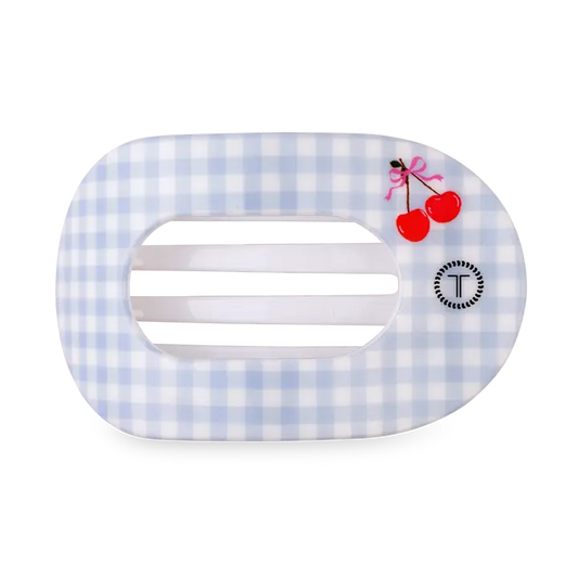 Teleties Flat Round Hair Clip | Small | Basket of Cherries